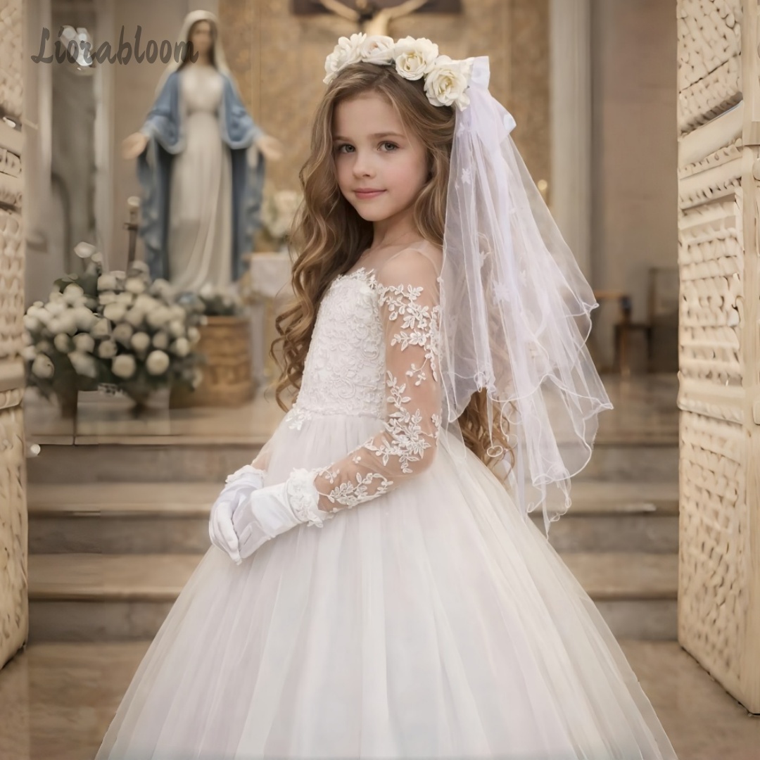 Formal Attire Woman - Girls' Lace Wedding Dress Custom Made