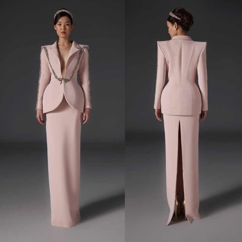 Women Formal Wear For Graduation - Graduation Ceremony Girls Blazer Dress Sets