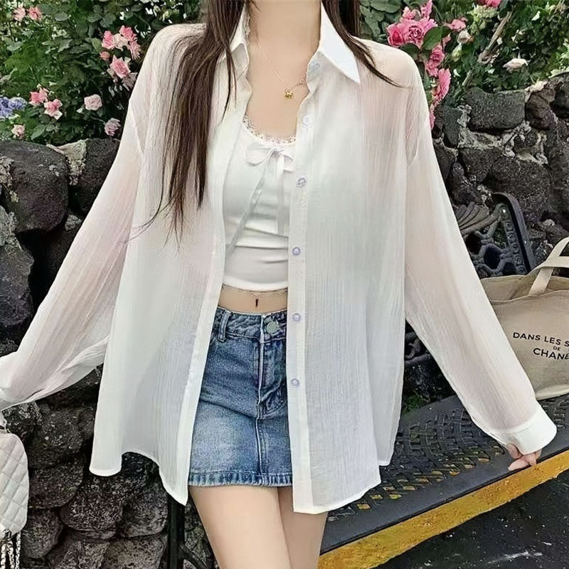 Silk Blouse Button - Casual Loose Women's Tops 2026 Summer