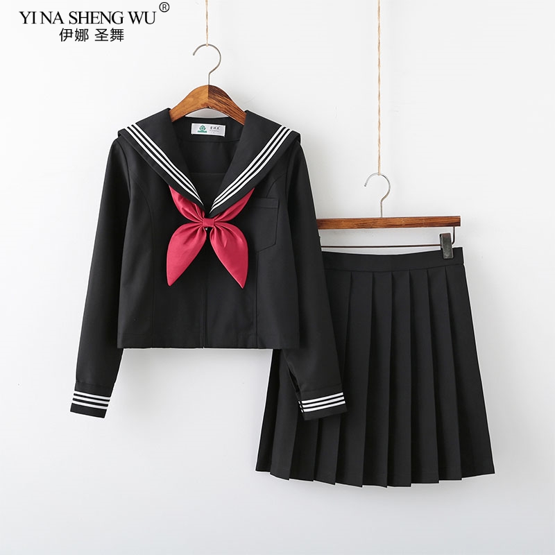 Pencil Skirt Midi - Black White JK Uniform Summer Short/long
