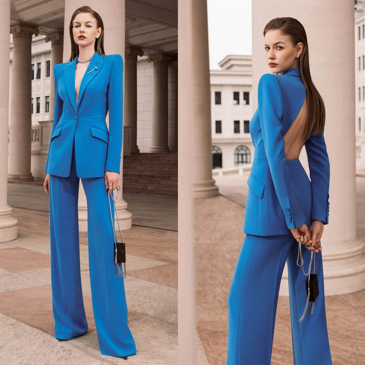 Sexy Open Back Women Blazer Su - Women Formal Wear For Graduation ulasan dan harga
