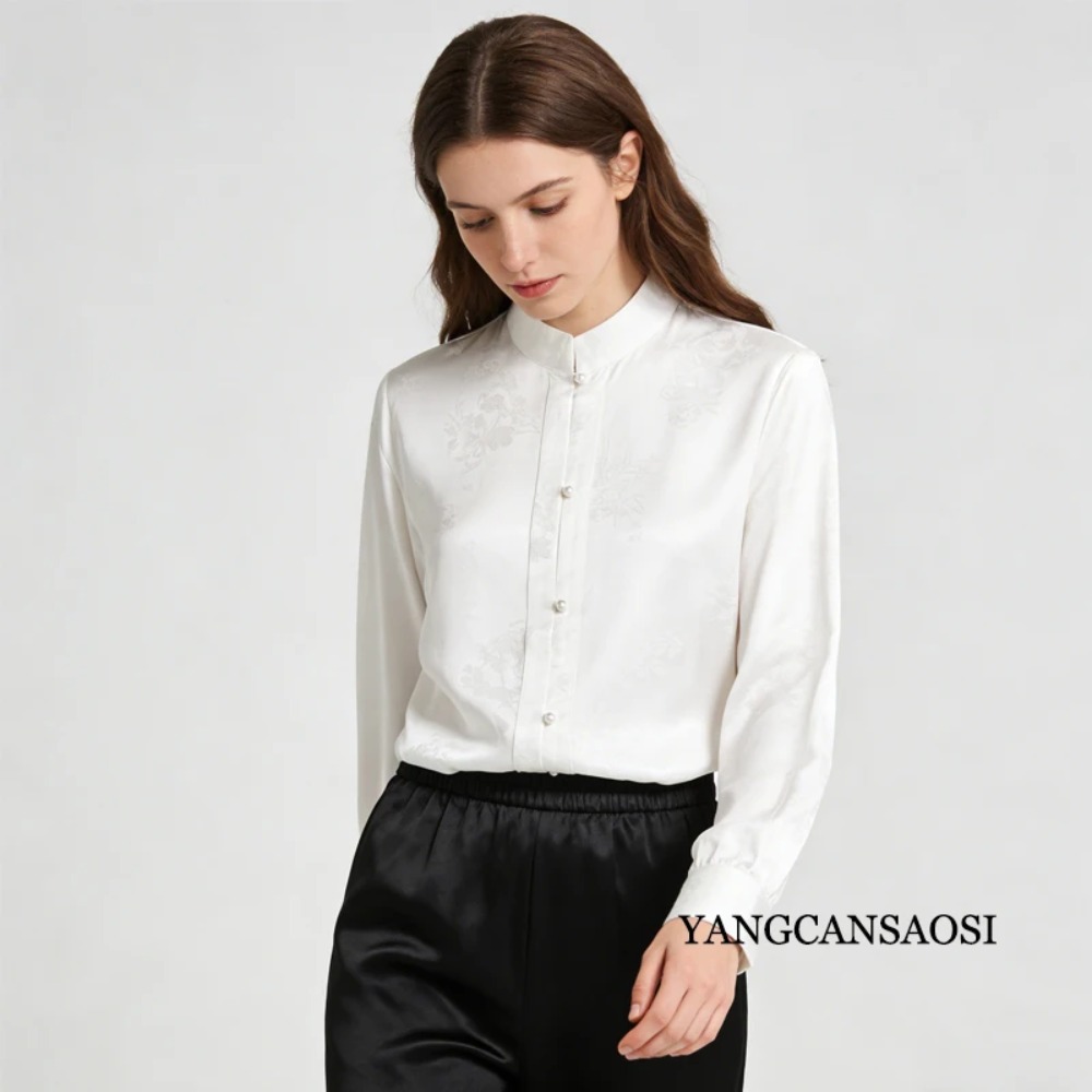 30MM 100% Natural Mulberry Sil - Silk Blouse Button ulasan dan harga