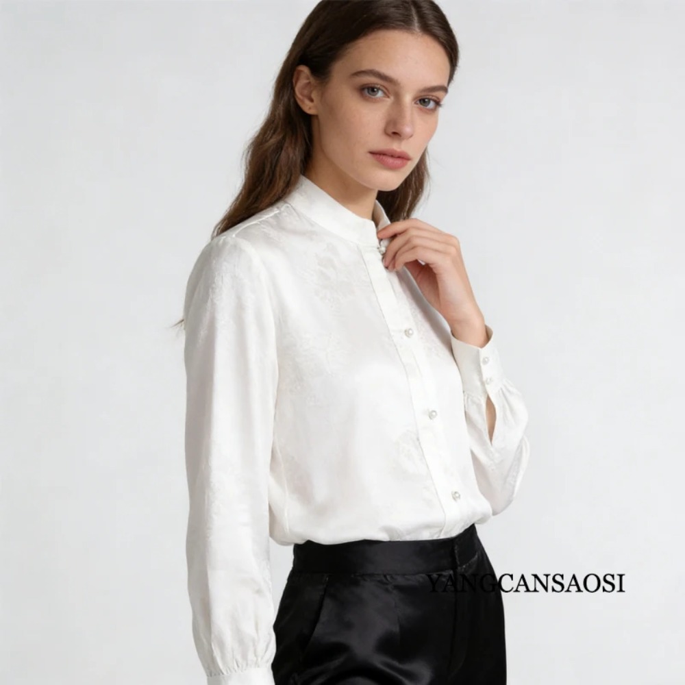 30MM 100% Natural Mulberry Sil - Silk Blouse Button ulasan dan harga