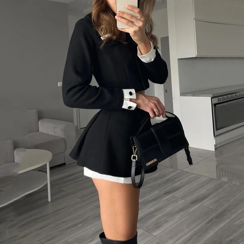 TARUXY Tweed Shorts Skirt Two  - Pencil Skirt Midi ulasan dan harga