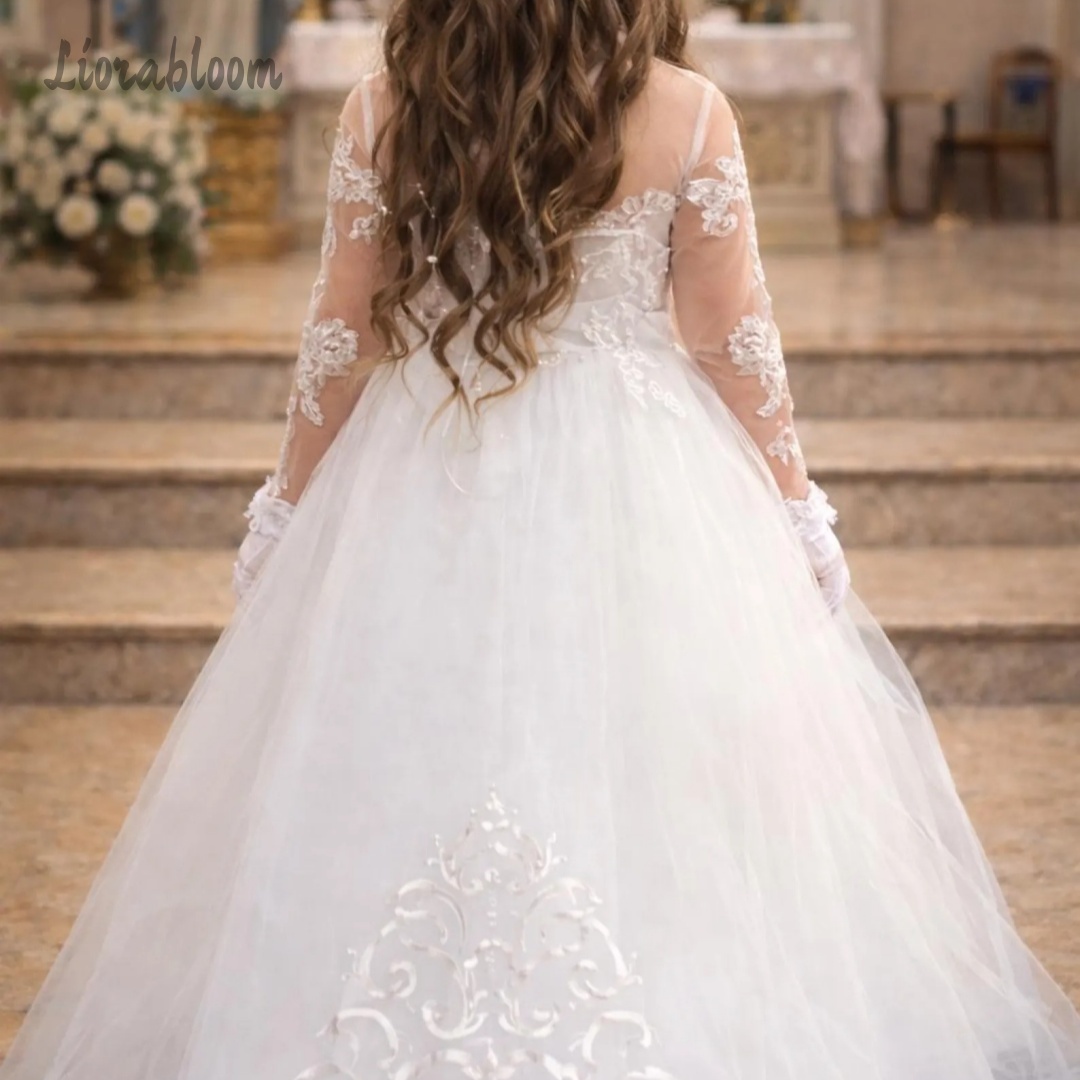 Girls' Lace Wedding Dress Cust - Formal Attire Woman ulasan dan harga