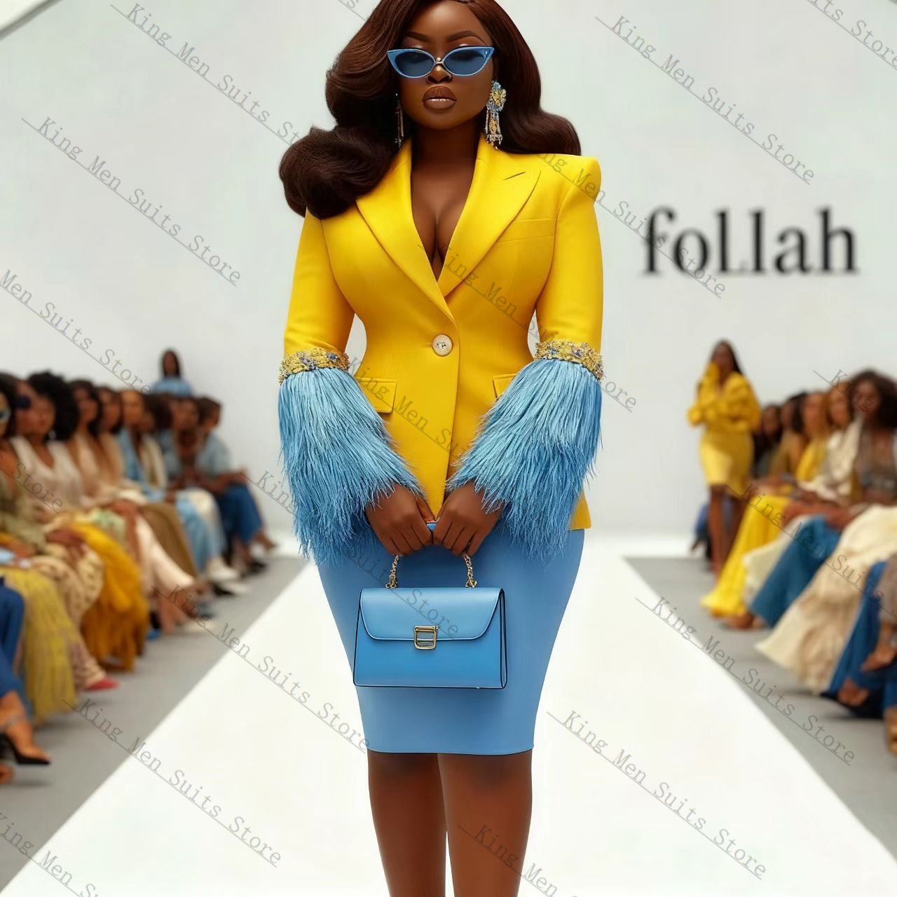 Luxury Feather Women Suit Set  - Women'S Formal Wear Tuxedo ulasan dan harga