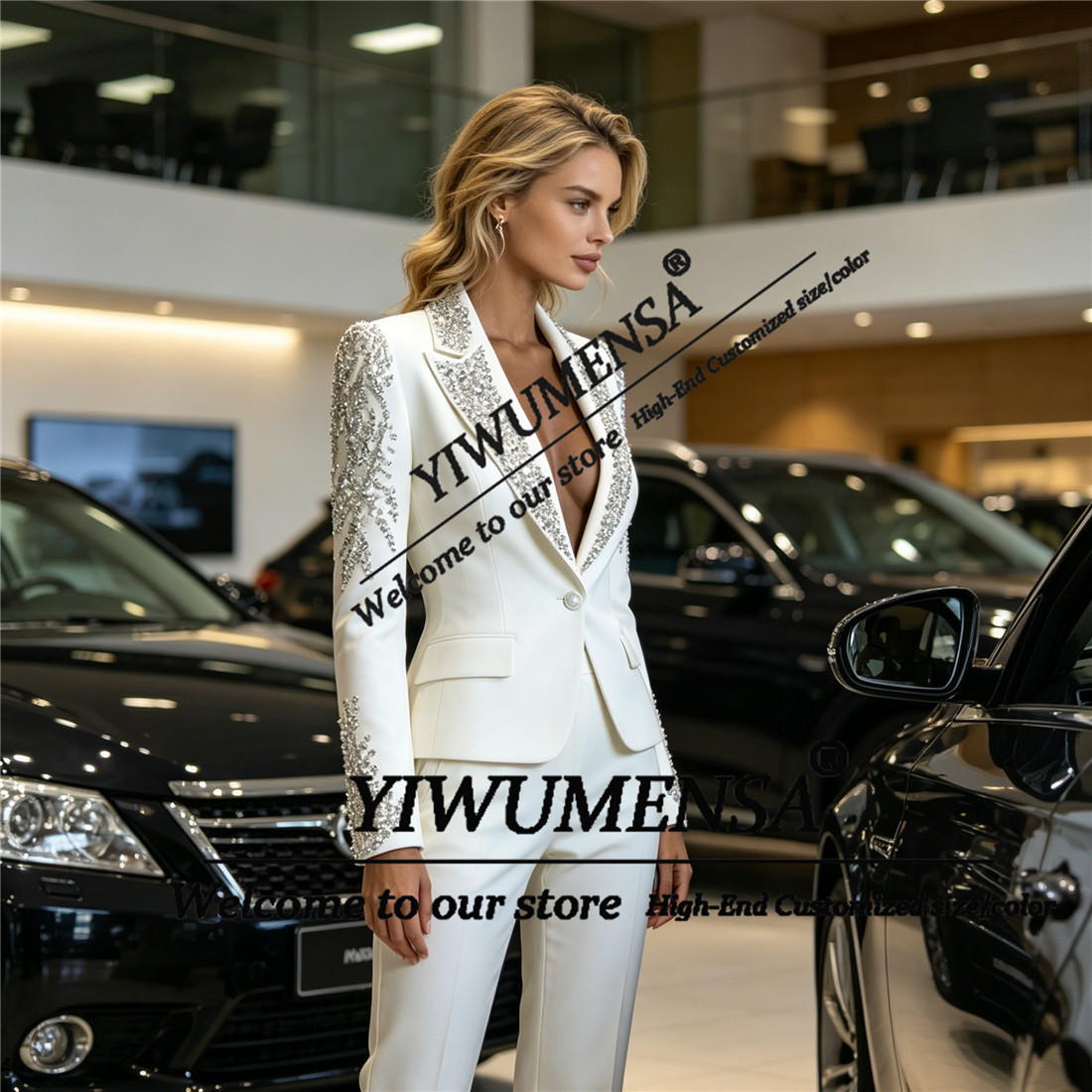 Luxury Women Suits 2 Pieces Se - Women Formal Wear Pants ulasan dan harga