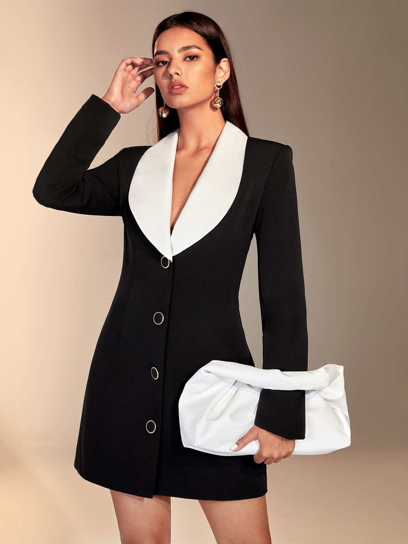 Color Matching Women Blazer Dr - Women Formal Wear For Graduation ulasan dan harga