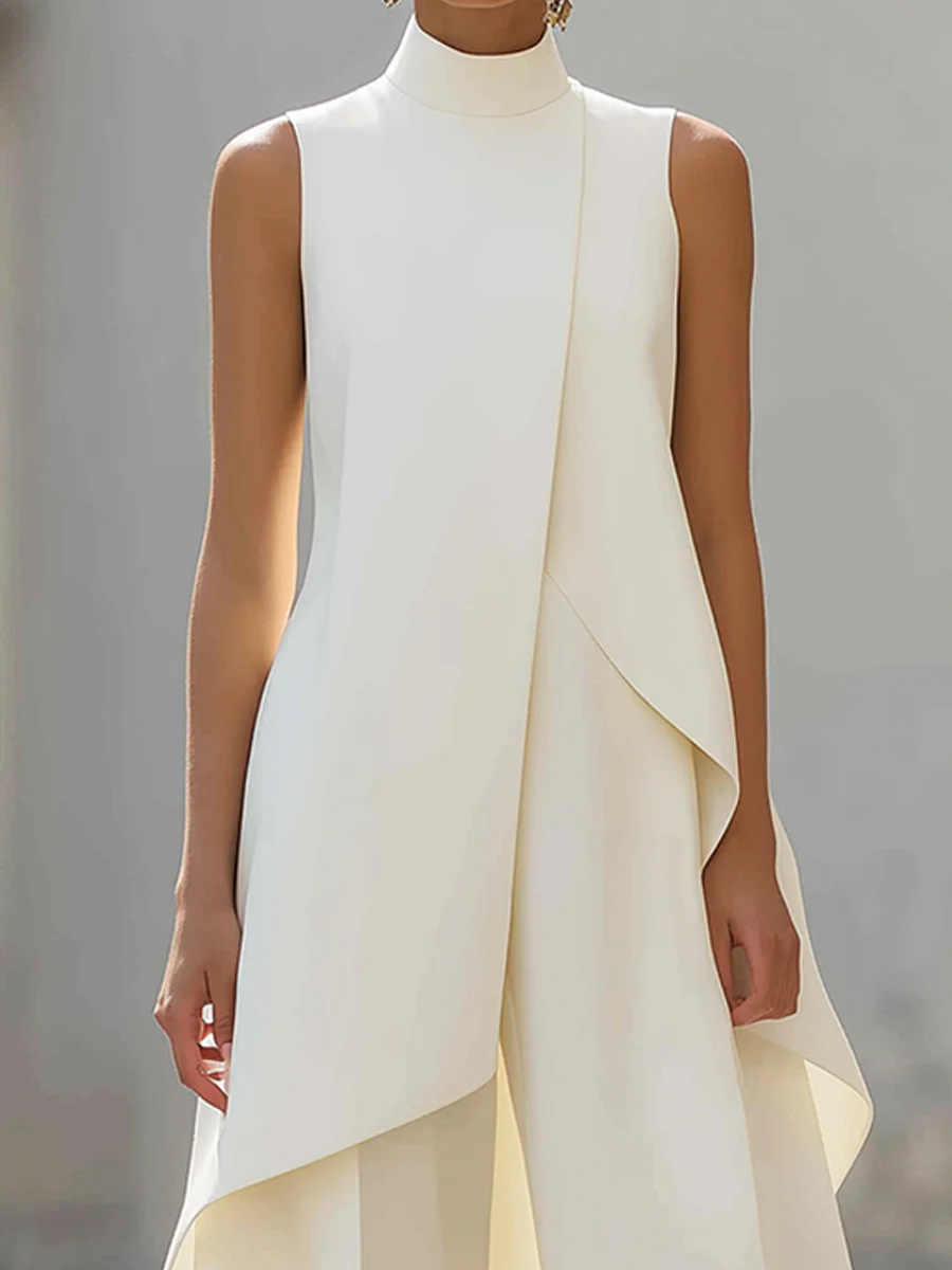 Women Stand Neck Sleeveless La - Women'S Formal Wear With Pants ulasan dan harga