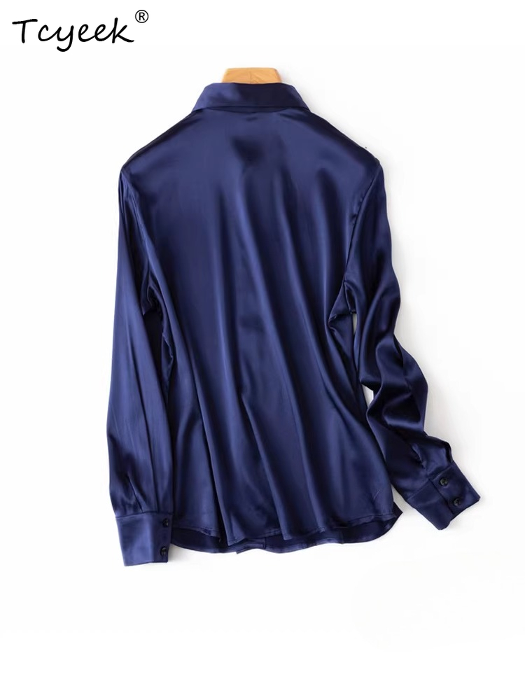 Tcyeek 93% Mulberry Silk Women - Silk Blouse Button ulasan dan harga