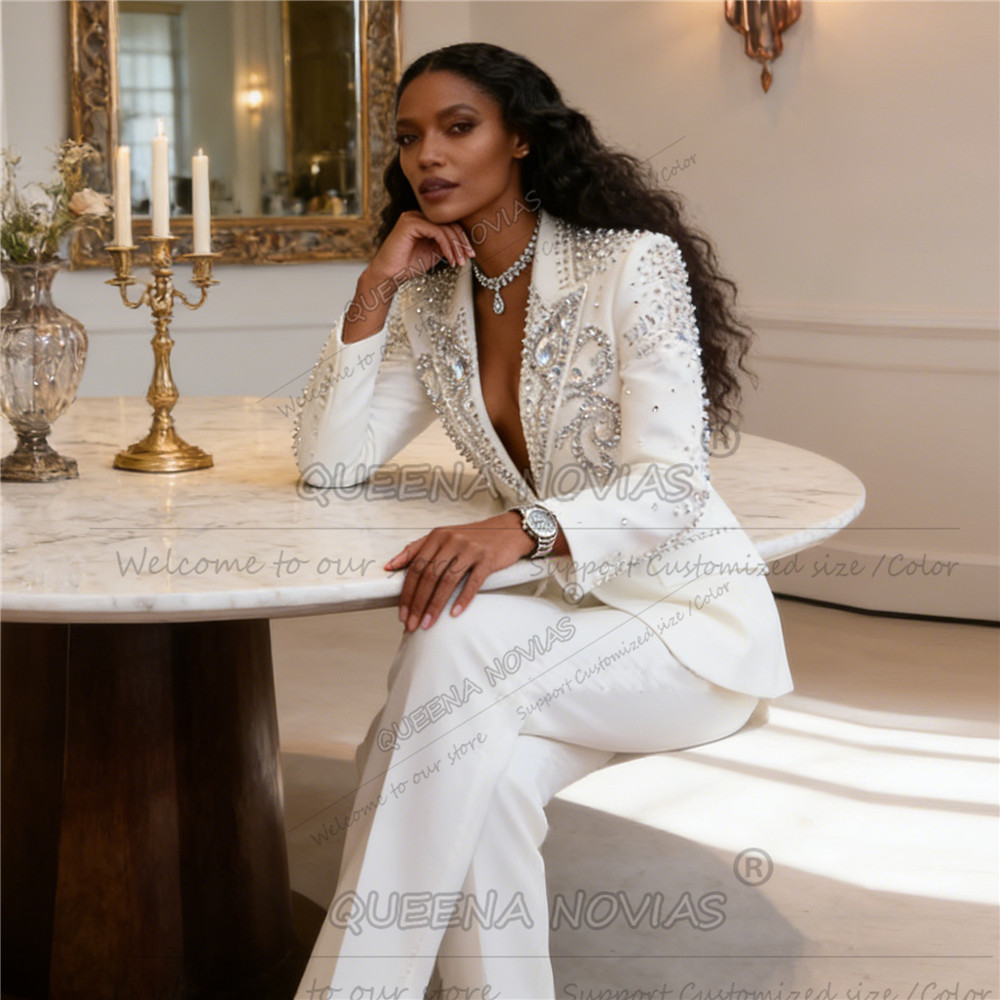 Customized Stones Beaded Suit  - Formal Attire Woman ulasan dan harga