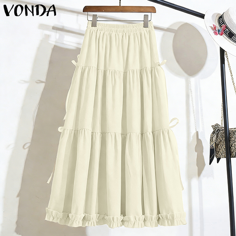 Plus Size 5XL VONDA Women Eleg - Pencil Skirt Midi ulasan dan harga