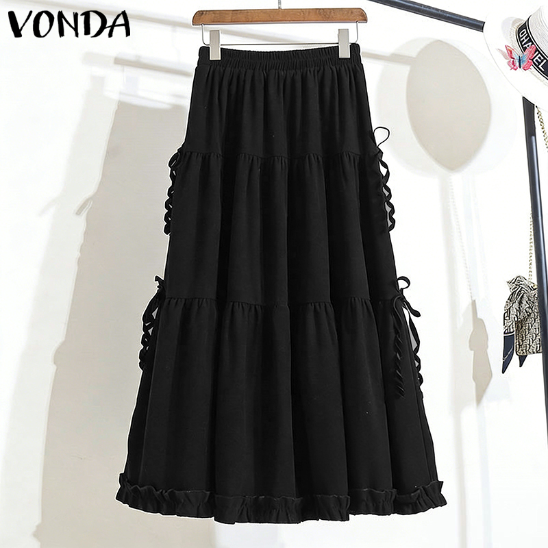 Plus Size 5XL VONDA Women Eleg - Pencil Skirt Midi ulasan dan harga
