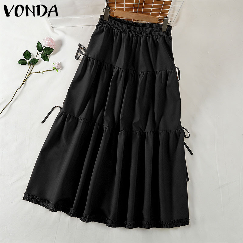 Plus Size 5XL VONDA Women Eleg - Pencil Skirt Midi ulasan dan harga