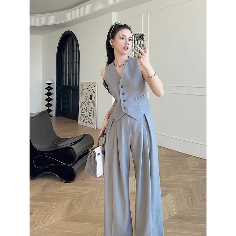 Women's Sleeveless Vest Wide-L - Formal Attire Woman ulasan dan harga