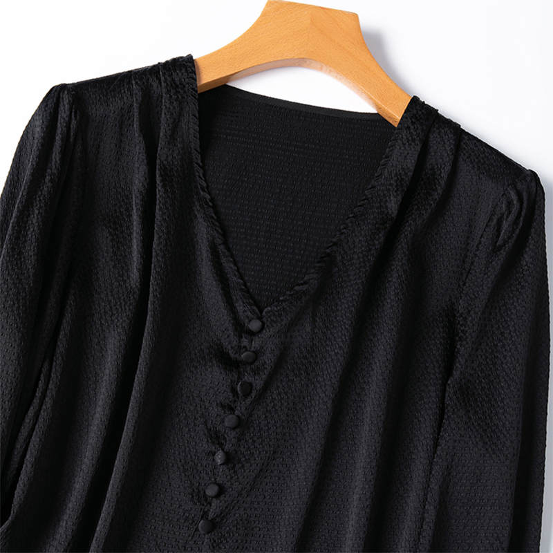 Women Silk Blouse 93% Mulberry - Silk Blouse Button ulasan dan harga