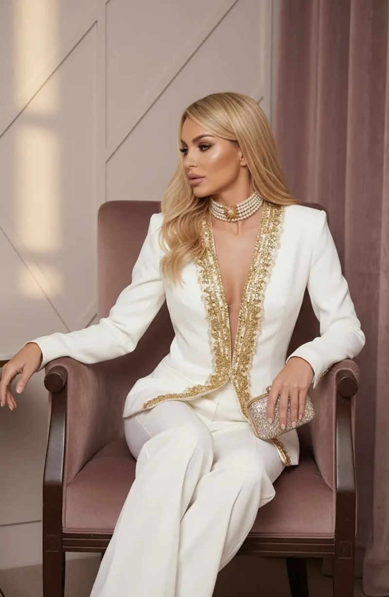 2 Pieces Women Pants Suits Fas - Women Formal Wear For Graduation ulasan dan harga