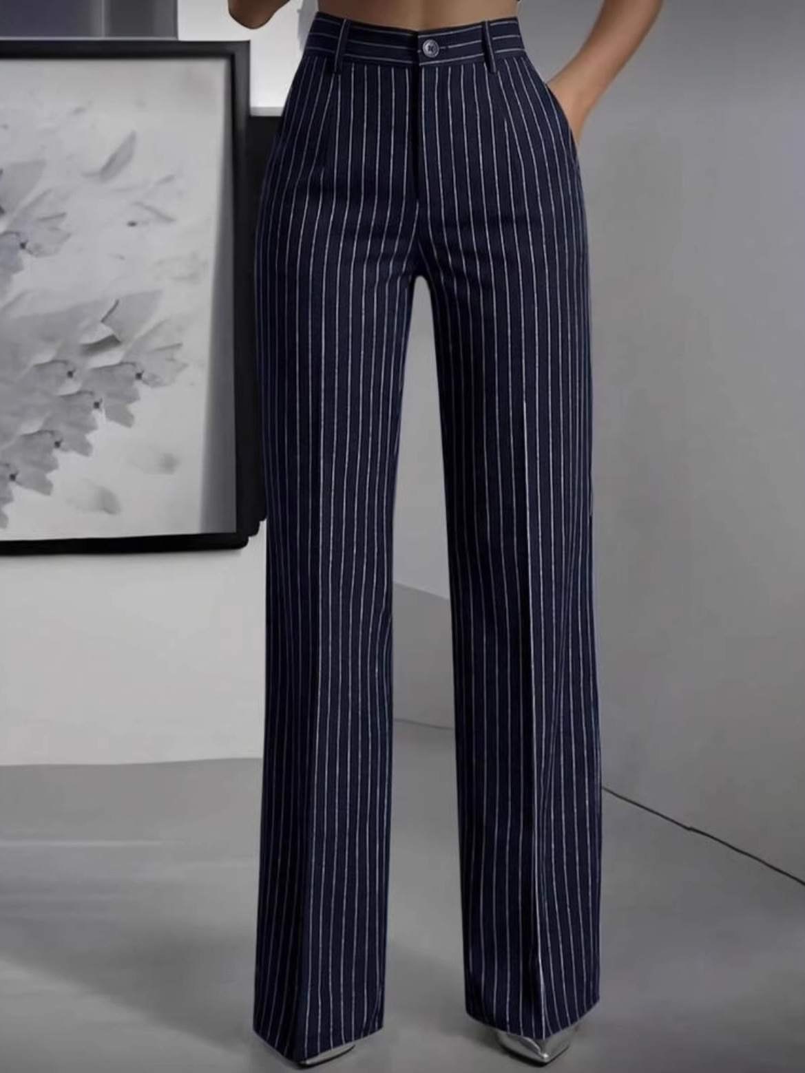 Elegant High Waist Straight Le - Women'S Formal Wear With Pants ulasan dan harga