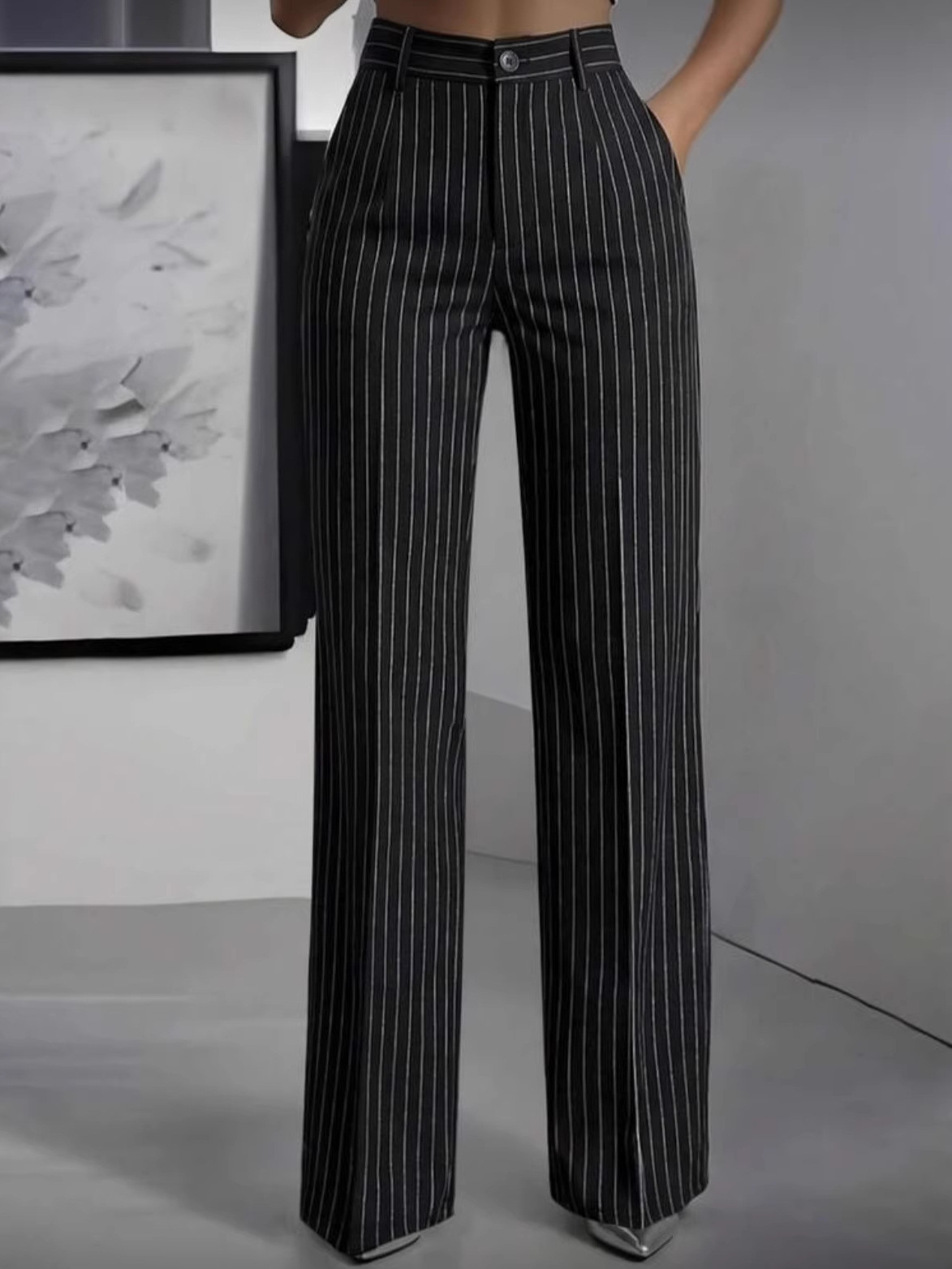 Elegant High Waist Straight Le - Women'S Formal Wear With Pants ulasan dan harga