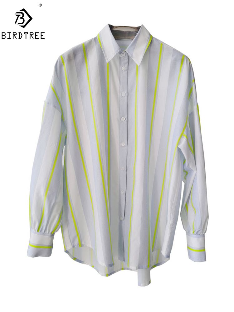 BirdTree,16MM 27.7% Real Silk  - Silk Blouse Button ulasan dan harga
