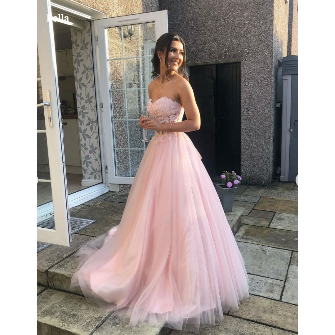Bella Customized Pink Straples - Women Formal Wear For Graduation ulasan dan harga