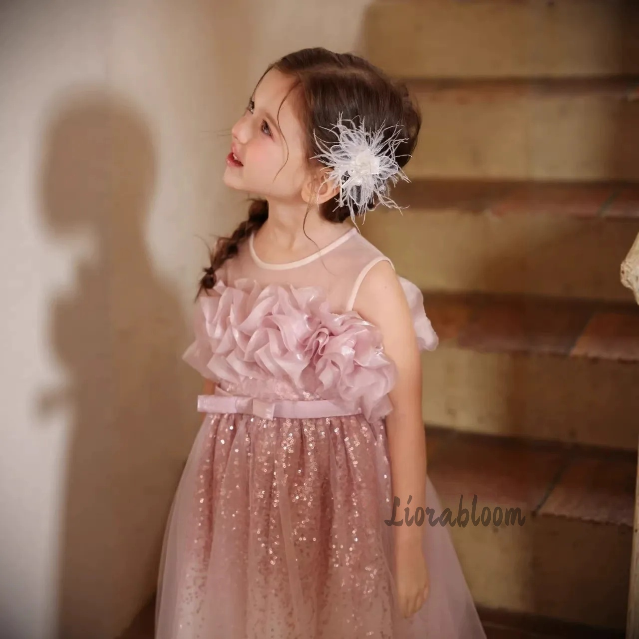 Girls' Pink Wavy Tulle Formal  - Formal Attire Woman ulasan dan harga