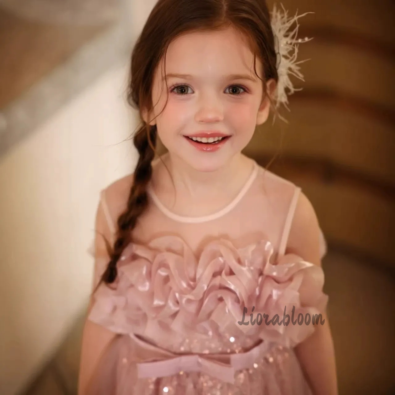 Girls' Pink Wavy Tulle Formal  - Formal Attire Woman ulasan dan harga