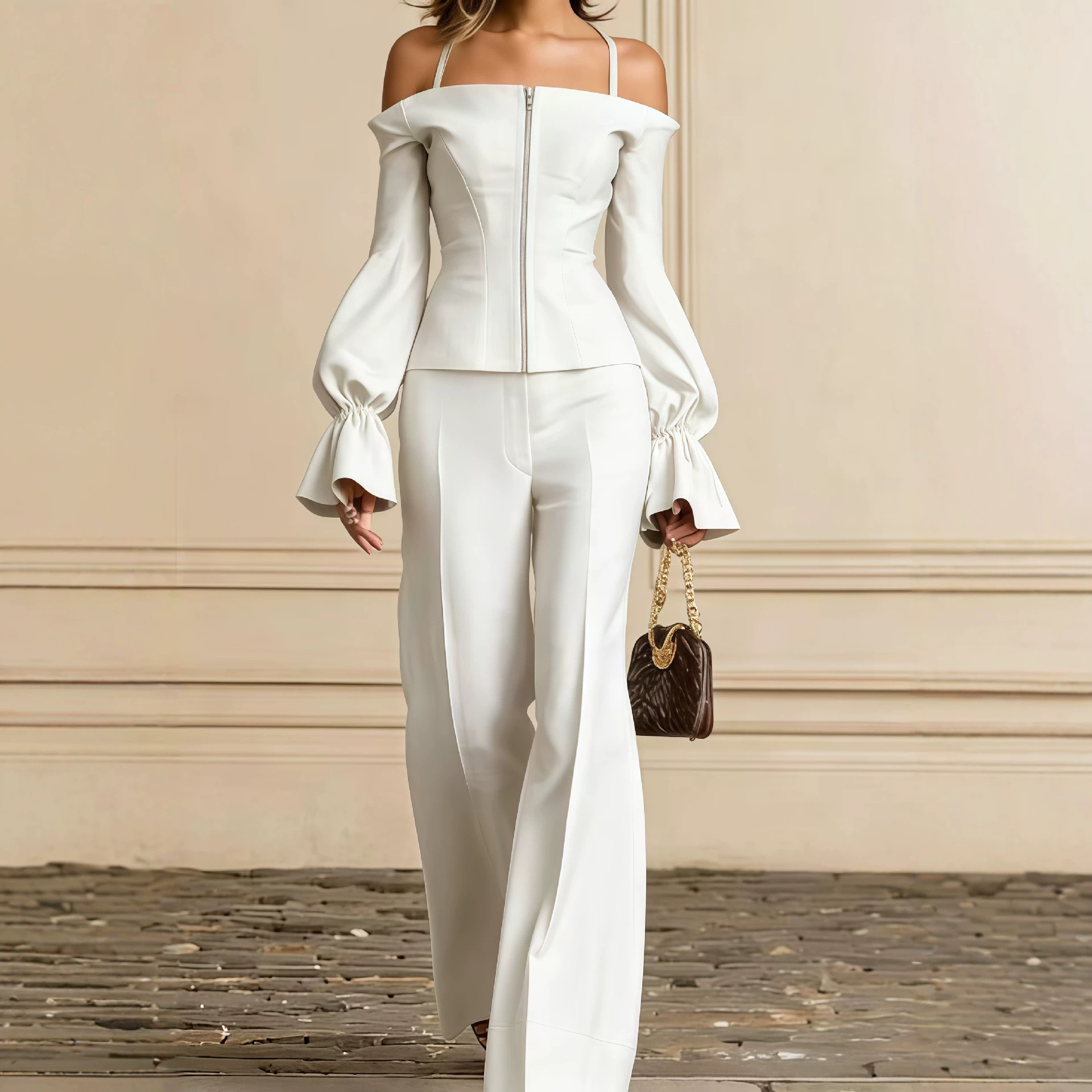 2 Piece Pants Set Women Solid  - Women'S Formal Wear With Pants ulasan dan harga