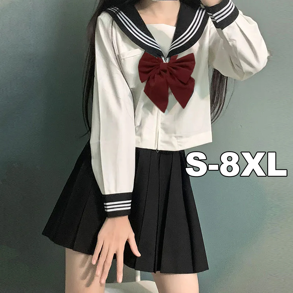 S-8XL Japan School Girl JK Uni - Pencil Skirt Midi ulasan dan harga