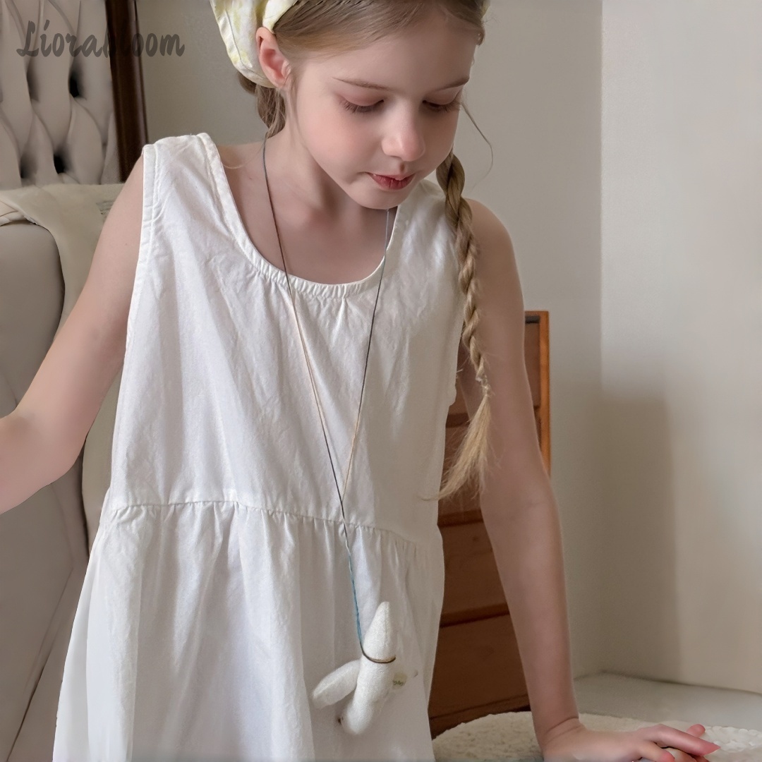 Girls' White Dress Simple Maxi - Formal Attire Woman ulasan dan harga