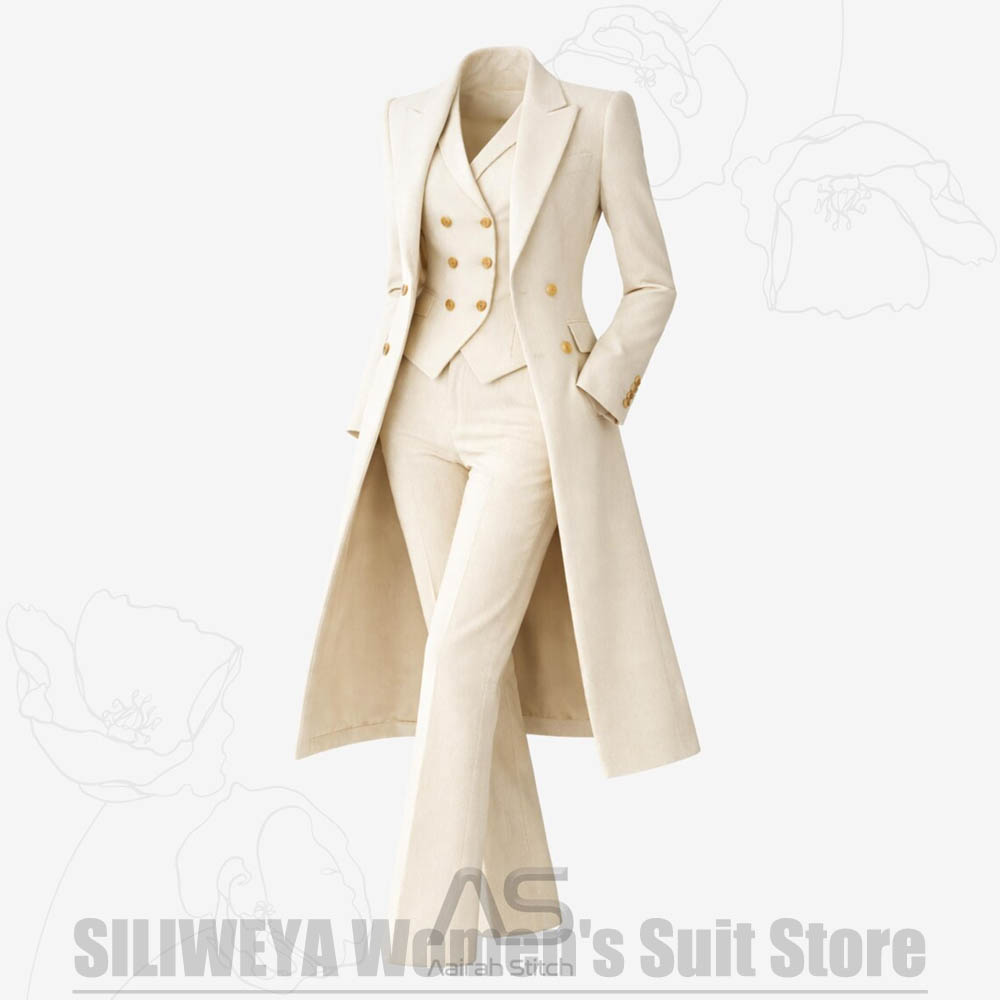 Women's Suit 3 Piece Double Br - Women Formal Wear Pants ulasan dan harga