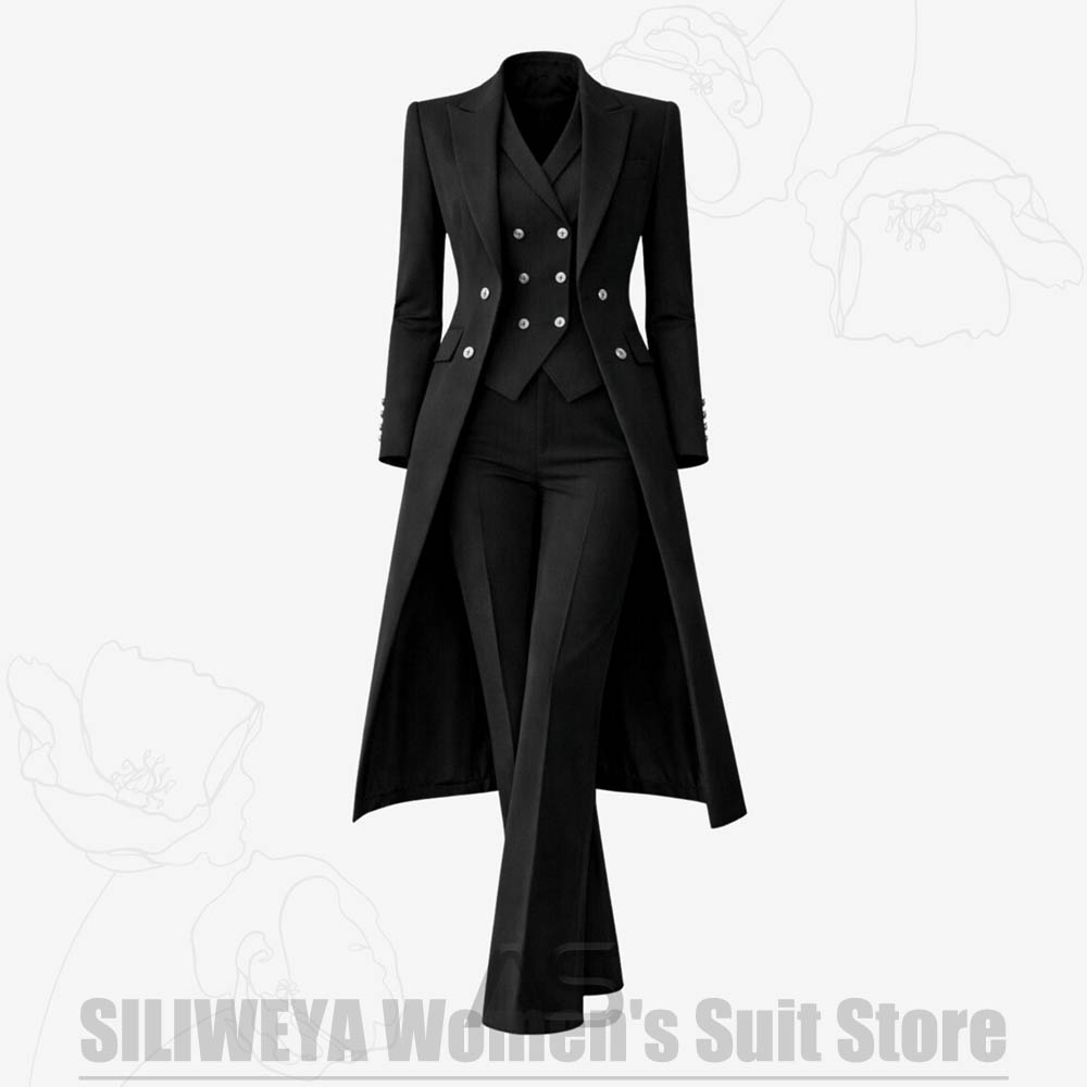 Women's Suit 3 Piece Double Br - Women Formal Wear Pants ulasan dan harga