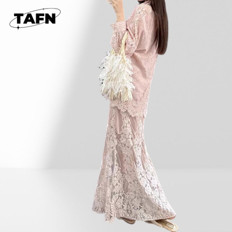 Ladies Fashion Skirt Soft Fabr - Silk Blouse Button ulasan dan harga
