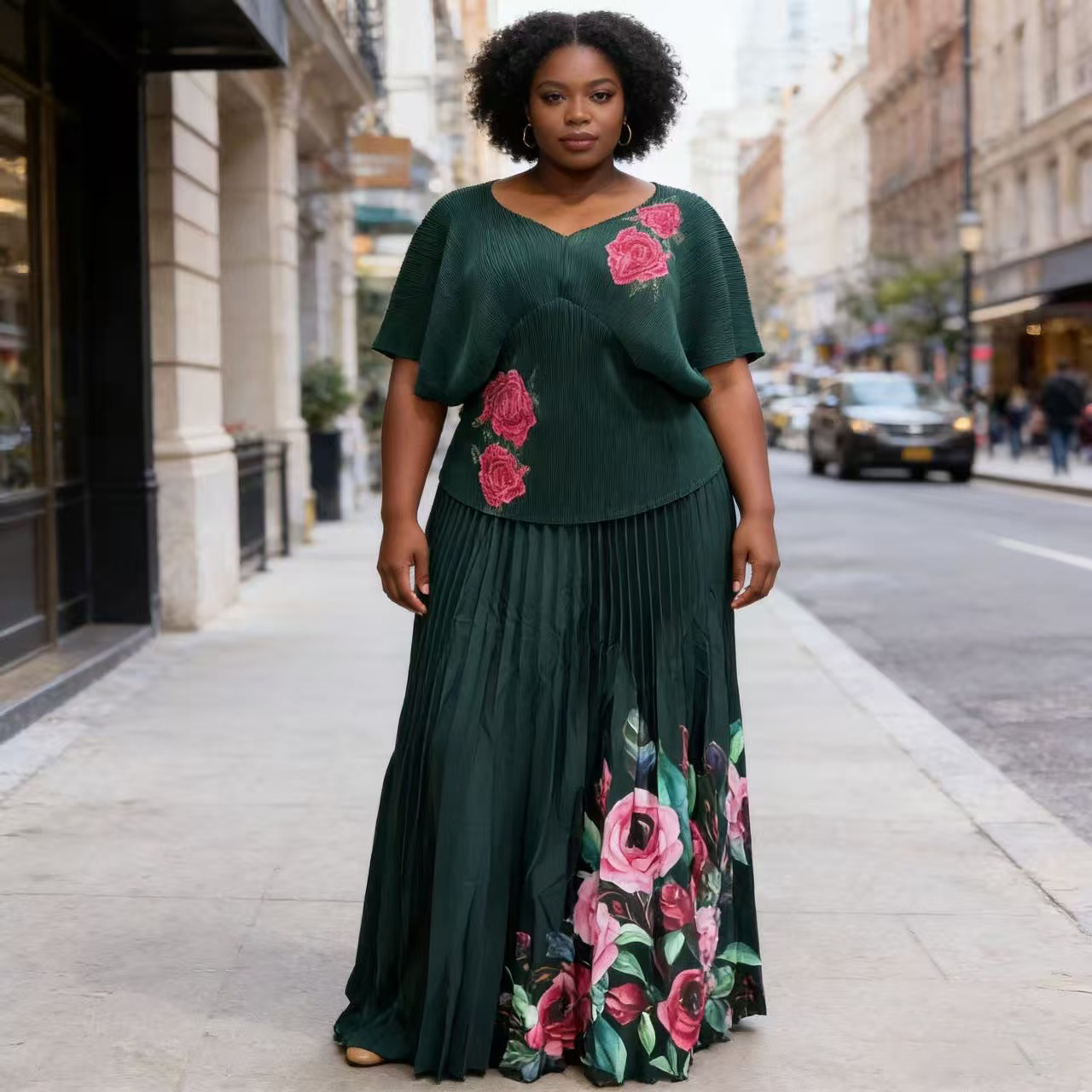 2 Piece Dashiki African Clothe - Pencil Skirt Midi ulasan dan harga