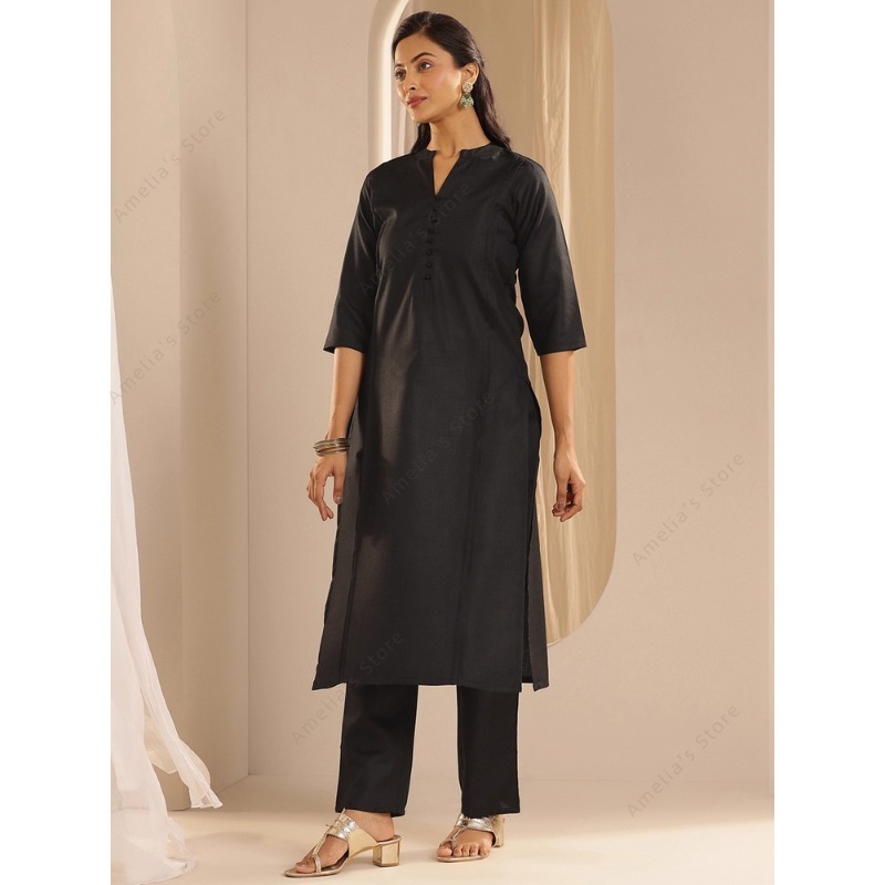 Women's Black Jacquard Kurta P - Women Formal Wear Indian ulasan dan harga