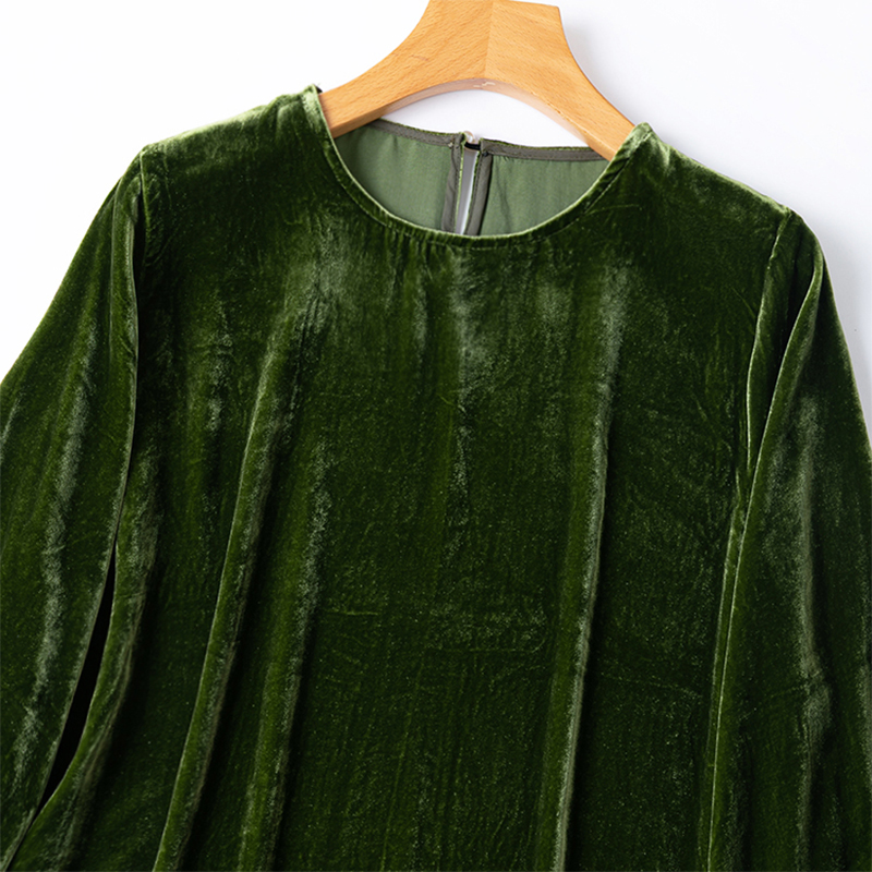 Women Silk Velvet Blouse 100%  - Silk Blouse Button ulasan dan harga