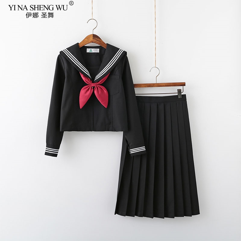 Black White JK Uniform Summer  - Pencil Skirt Midi ulasan dan harga