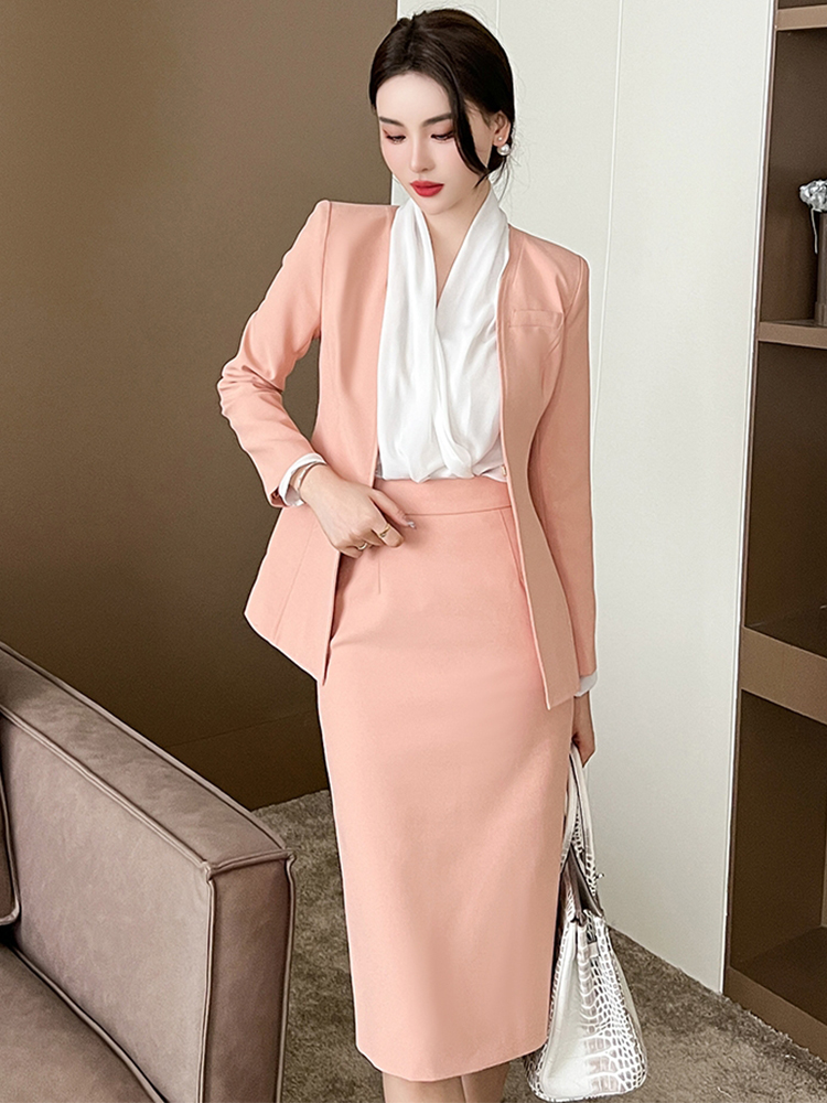 Spring Autumn 2 Piece Outfit S - Pencil Skirt Midi ulasan dan harga