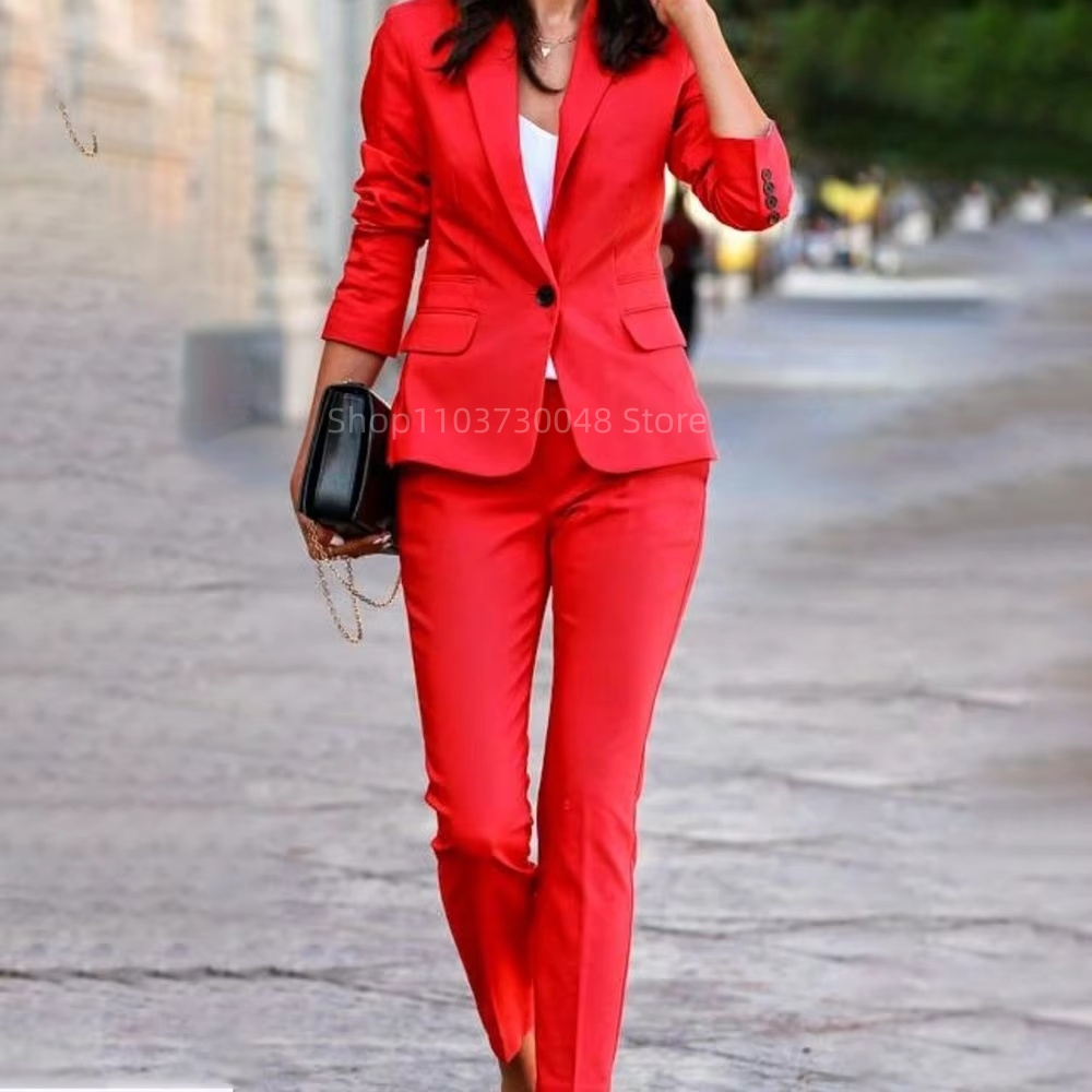 Fashion Office Ladies Blazer a - Women Formal Wear Pants ulasan dan harga