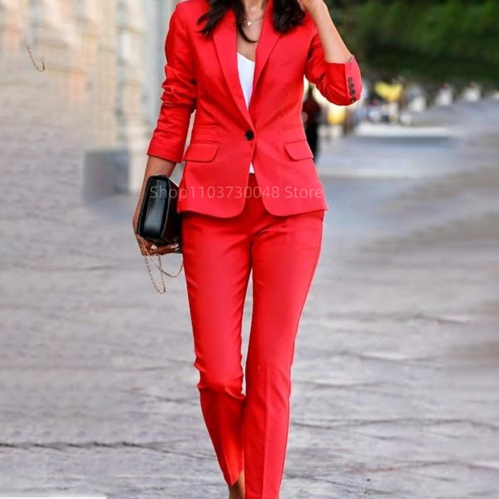 Fashion Office Ladies Blazer a - Women Formal Wear Pants ulasan dan harga